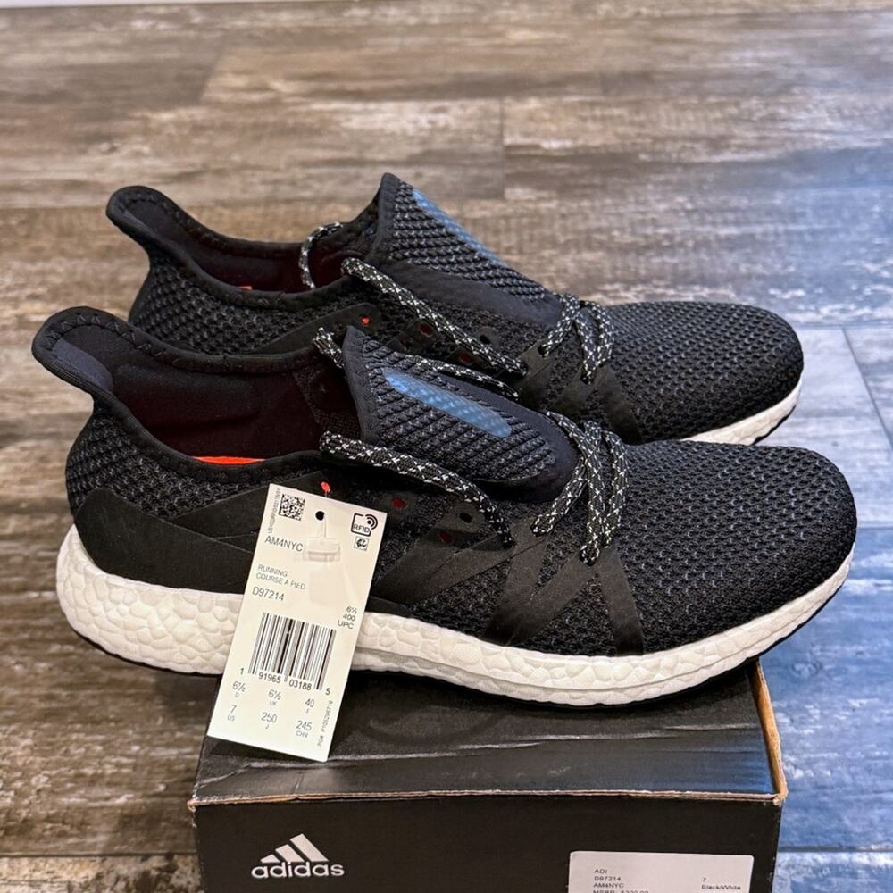 Adidas Speedfactory AM4NYC Shoes Mens Size 7 Sneakers Black Running D97214 NIB - Picture 10 of 12